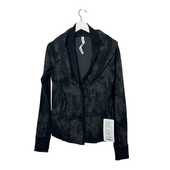 Lululemon Black Pattern TO CLASS JACKET Women's Size 6 NEW $108 - Picture 1 of 11